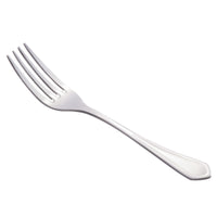 World Tableware 941 038 Mendoza 6 7/8" 18/0 Stainless Steel Heavy Weight Salad Fork - 12/Pack