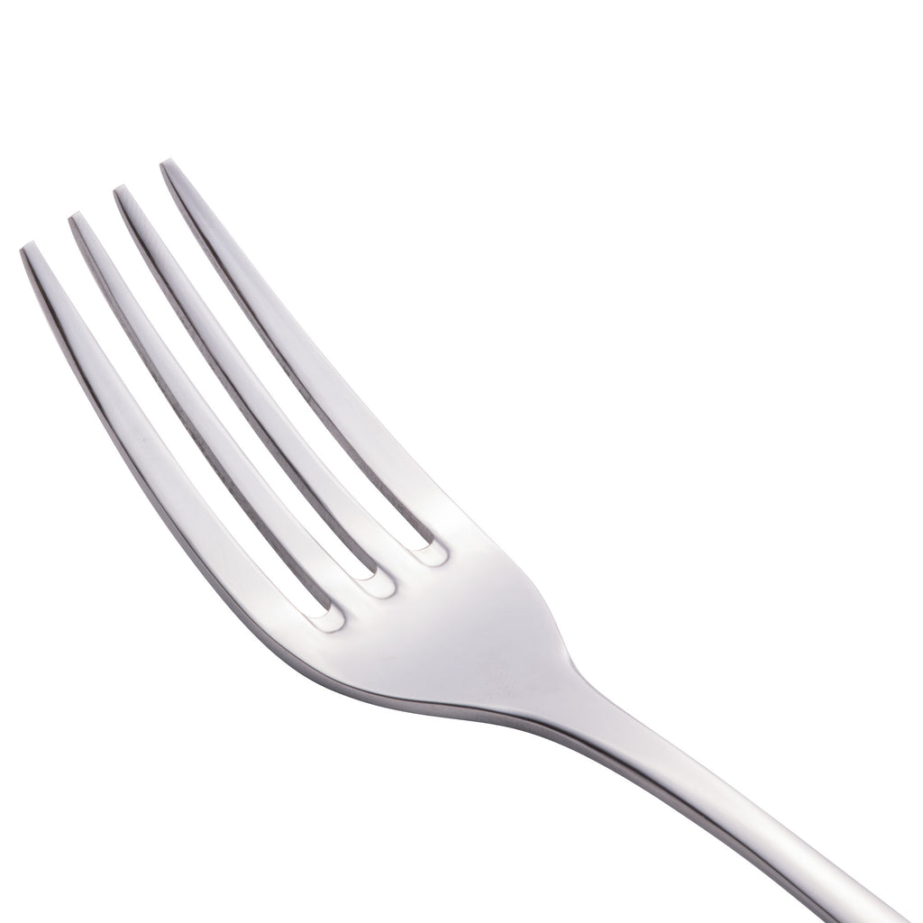 World Tableware 941 038 Mendoza 6 7/8" 18/0 Stainless Steel Heavy Weight Salad Fork - 12/Pack