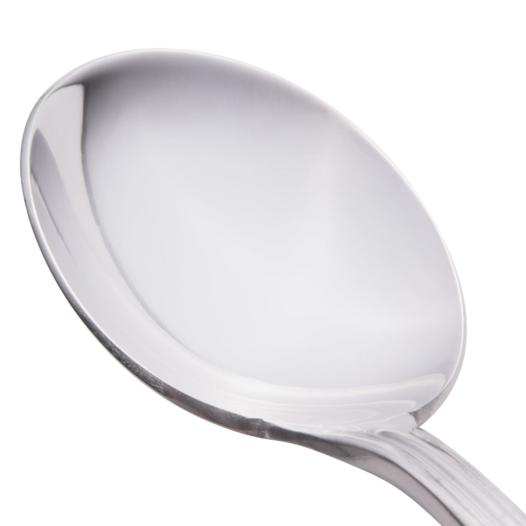 World Tableware 961 016 Resplendence 5 7/8" 18/0 Stainless Steel Heavy Weight Bouillon Spoon - 12/Pack