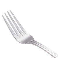 World Tableware 961 030 Resplendence 7 3/8" 18/0 Stainless Steel Heavy Weight Utility / Dessert Fork - 12/Pack