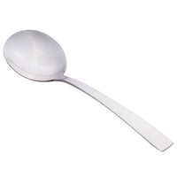 World Tableware 962 016 Oceanside 6" 18/0 Stainless Steel Heavy Weight Bouillon Spoon - 12/Pack
