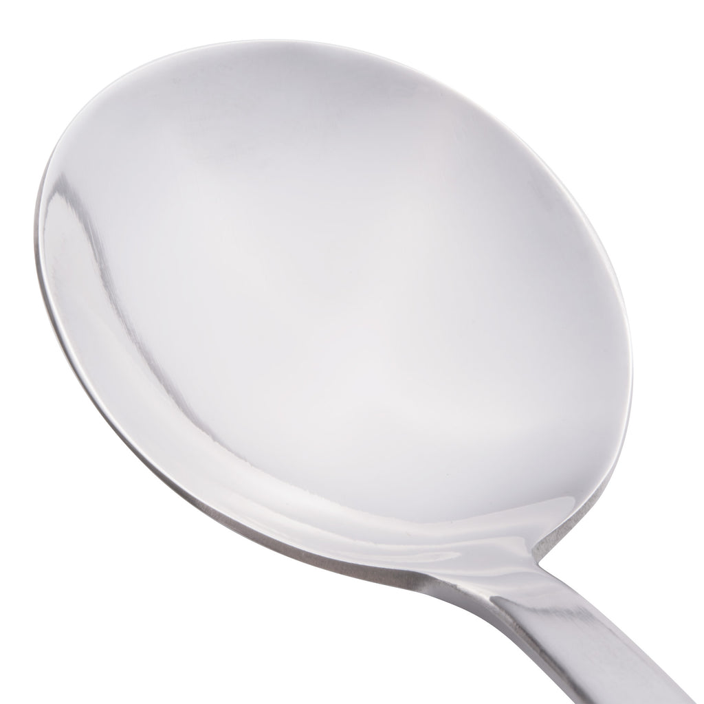 World Tableware 962 016 Oceanside 6" 18/0 Stainless Steel Heavy Weight Bouillon Spoon - 12/Pack