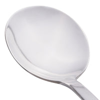 World Tableware 962 016 Oceanside 6" 18/0 Stainless Steel Heavy Weight Bouillon Spoon - 12/Pack