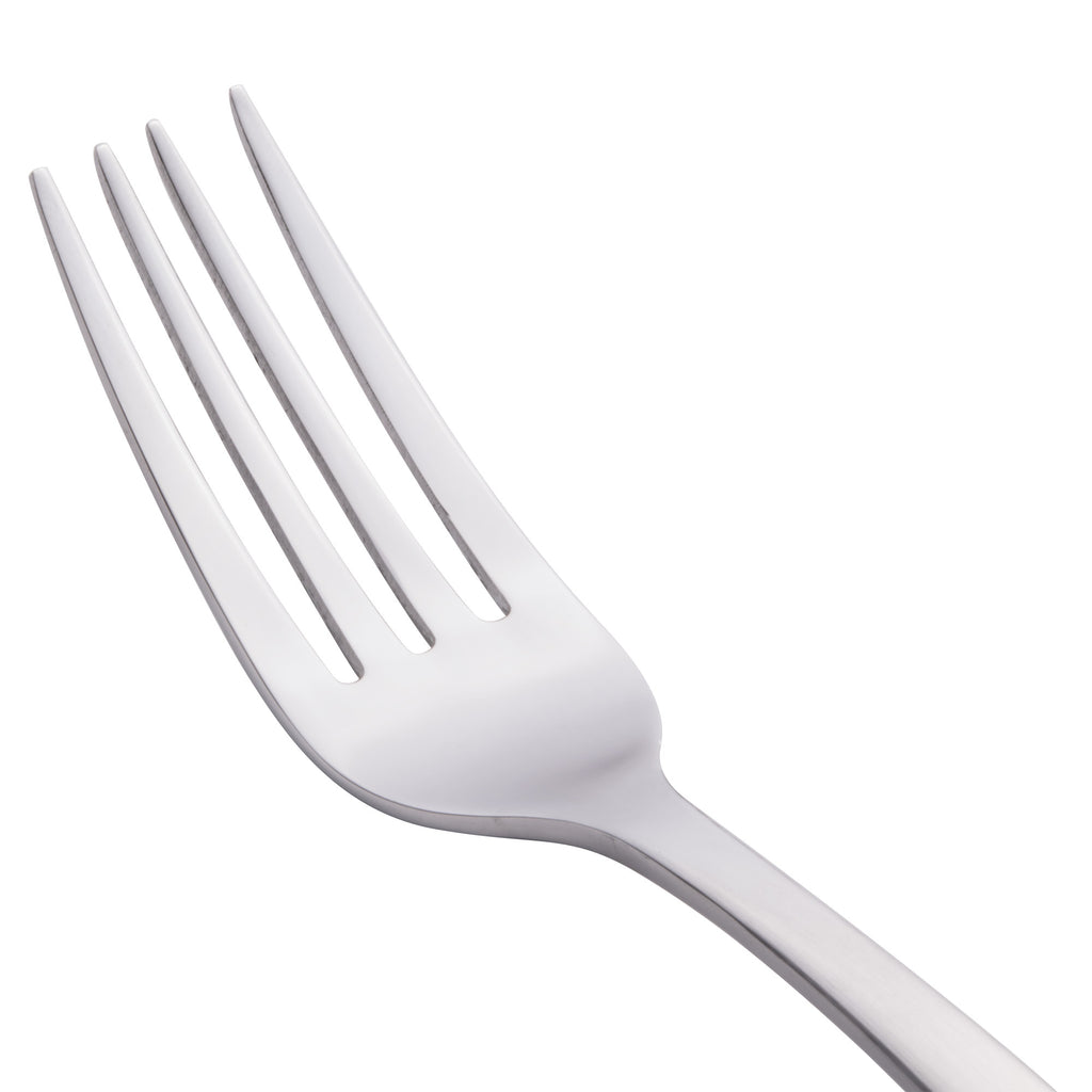 World Tableware 962 030 Oceanside 7 1/8" 18/0 Stainless Steel Heavy Weight Utility / Dessert Fork - 12/Pack