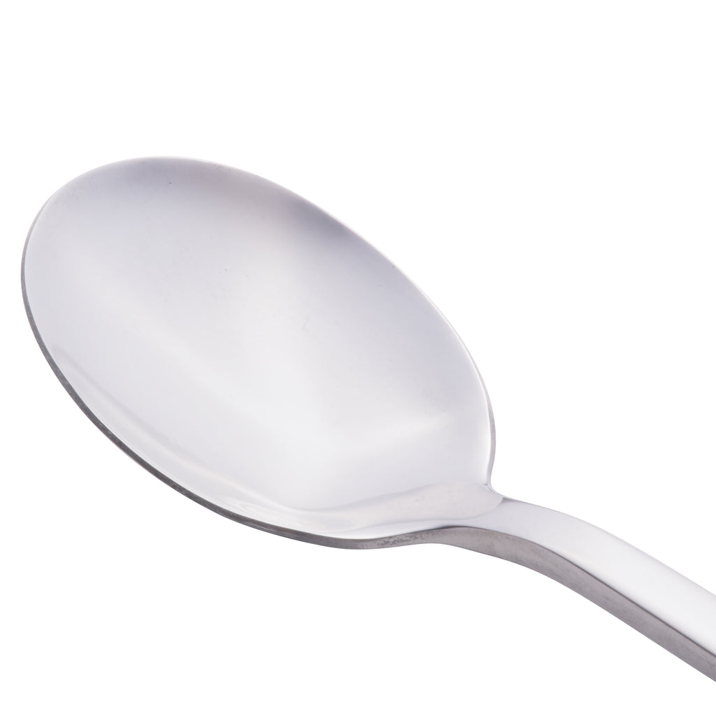 World Tableware 963 002 Elexa 8 1/8" 18/0 Stainless Steel Heavy Weight Dessert Spoon - 12/Pack