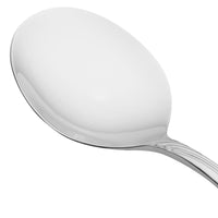 Oneida 2201SBLF Scroll 6" 18/10 Stainless Steel Extra Heavy Weight Bouillon Spoon - 12/Pack
