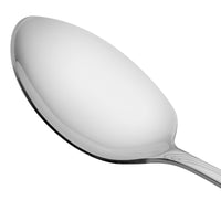Oneida 2201STBF Scroll 8 1/2" 18/10 Stainless Steel Extra Heavy Weight Tablespoon / Serving Spoon - 12/Pack