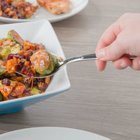 Acopa Monaca 8" 18/8 Stainless Steel Extra Heavy Weight Tablespoon / Serving Spoon - 12/Pack