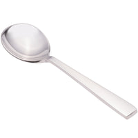 Bon Chef S3722 Roman 6 5/8" 18/10 Stainless Steel Extra Heavy Rounded Bowl Soup Spoon - 12/Pack