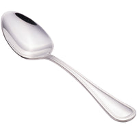Walco PAC07 Pacific Rim 7 1/16" 18/10 Stainless Steel Extra Heavy Weight Dessert Spoon - 12/Pack