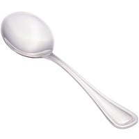 Walco 3512 Lisbon 6 3/4" 18/0 Stainless Steel Heavy Weight Bouillon Spoon - 12/Pack