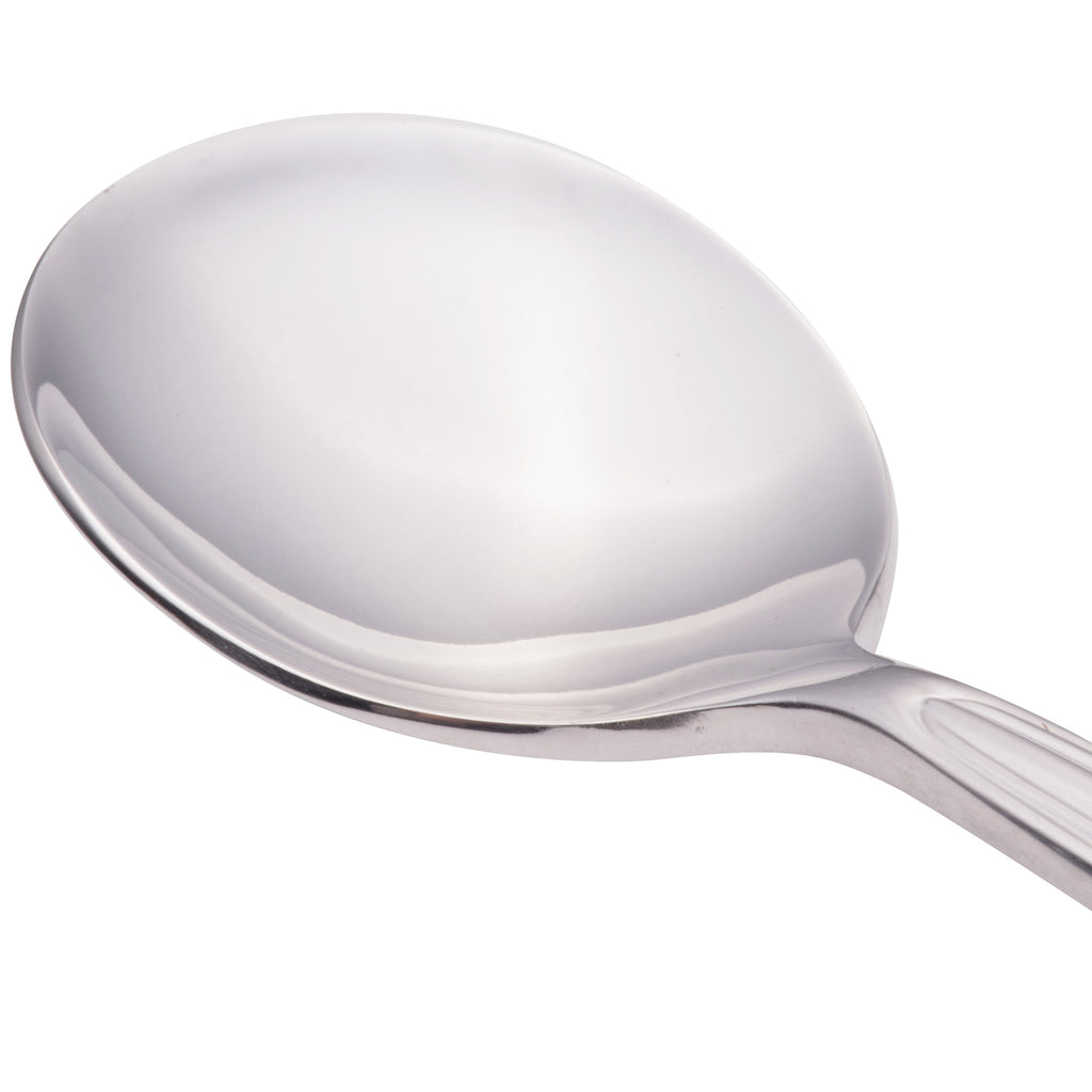 Walco 4012 Maremma 6 7/8" 18/0 Stainless Steel Heavy Weight Bouillon Spoon - 12/Pack