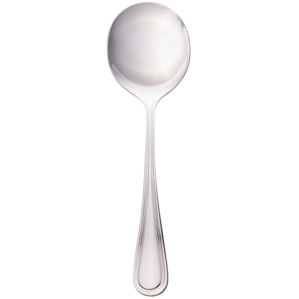 Walco PAC12 Pacific Rim 5 3/4" 18/10 Stainless Steel Extra Heavy Weight Bouillon Spoon - 12/Pack