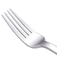 Walco 09051 Semi 8 1/4" 18/10 Stainless Steel Extra Heavy Weight European Table Fork - 12/Pack