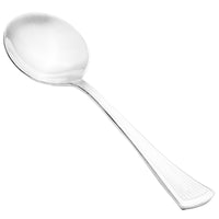 Walco 1812 Bosa Nova 6 1/4" 18/0 Stainless Steel Heavy Weight Bouillon Spoon - 12/Pack