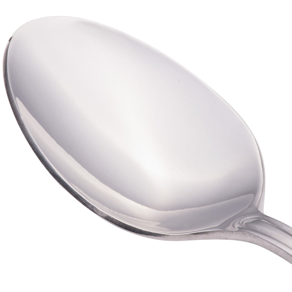 Walco 6603 Saville 8 1/16" 18/0 Stainless Steel Heavy Weight Tablespoon / Serving Spoon - 12/Pack