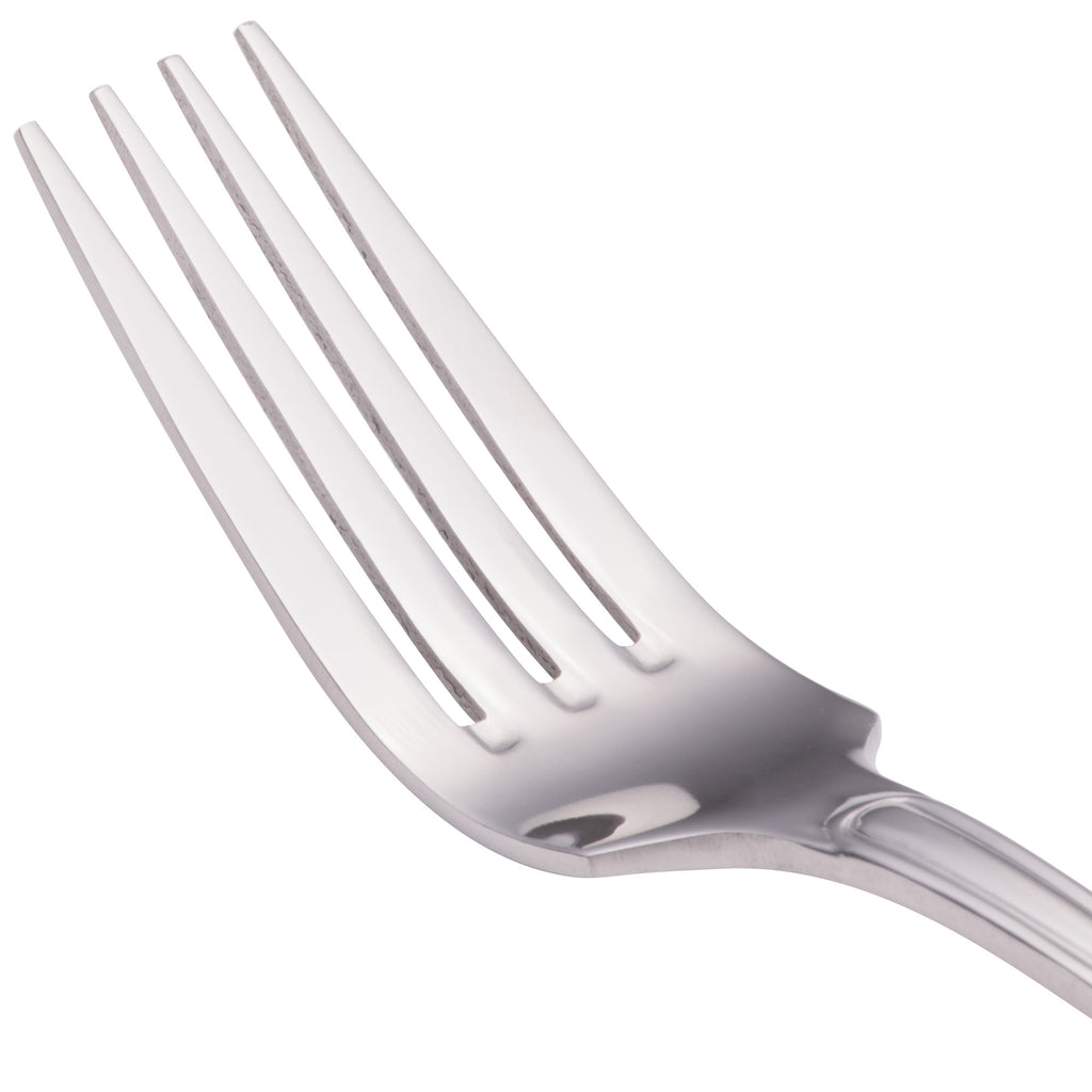 Walco 6605 Saville 7 5/16" 18/0 Stainless Steel Heavy Weight Dinner Fork - 12/Pack
