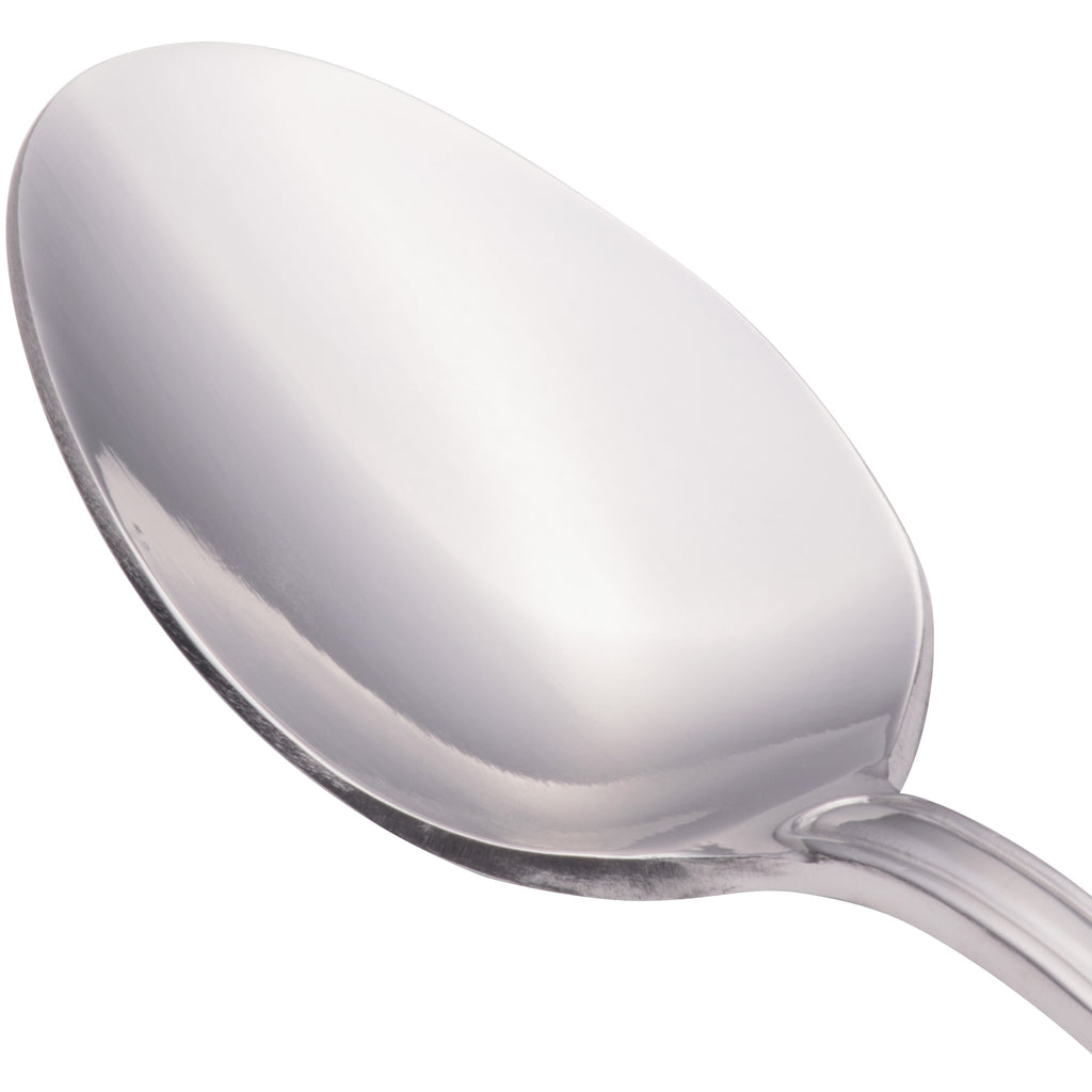 Walco 6607 Saville 6 9/16" 18/0 Stainless Steel Heavy Weight Dessert Spoon - 12/Pack