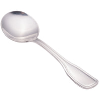 Walco 6612 Saville 6 1/4" 18/0 Stainless Steel Heavy Weight Bouillon Spoon - 12/Pack