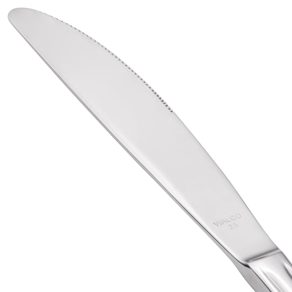 Walco 7945 Balance 9" 18/0 Stainless Steel Heavy Weight Dinner Knife - 12/Pack