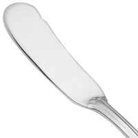 Walco 9510 Sentry 6 13/16" 18/10 Stainless Steel Extra Heavy Weight Flat Handle Butter Spreader - 12/Pack