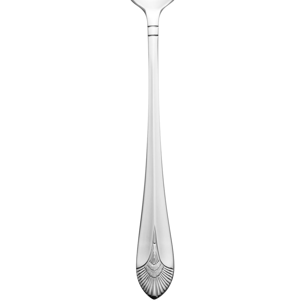 Walco 8004 Art Deco 7 3/8" 18/10 Stainless Steel Extra Heavy Weight Iced Tea Spoon - 12/Pack