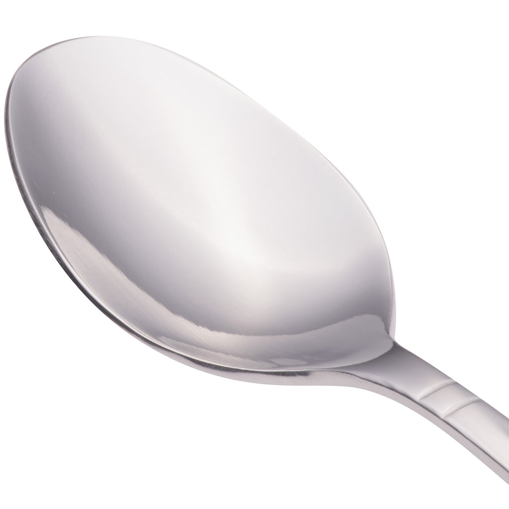 Walco 7007 Meteor 7 3/8" 18/0 Stainless Steel Heavy Weight Dessert Spoon - 12/Pack