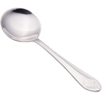 Walco 7012 Meteor 5 7/8" 18/0 Stainless Steel Heavy Weight Bouillon Spoon - 12/Pack