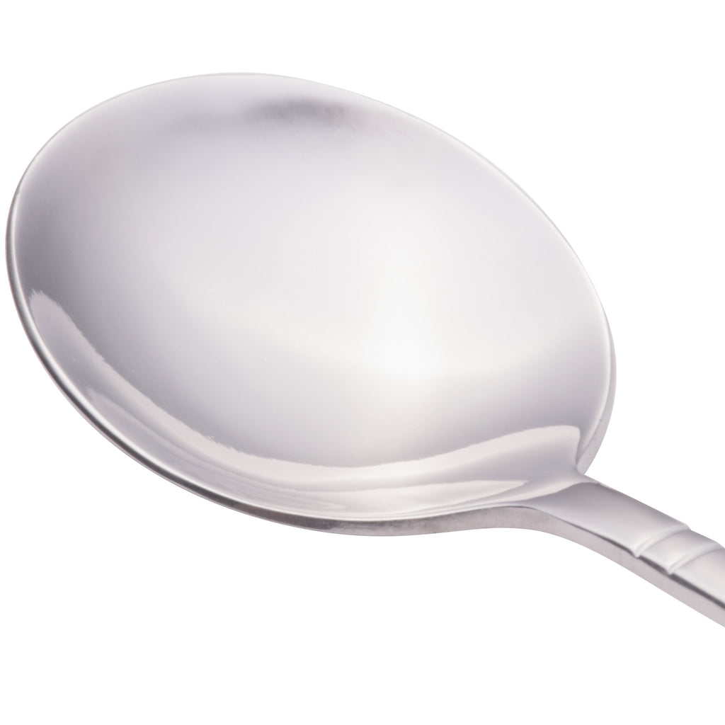 Walco 7012 Meteor 5 7/8" 18/0 Stainless Steel Heavy Weight Bouillon Spoon - 12/Pack