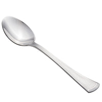 Walco 1807 Bosa Nova 7 1/8" 18/0 Stainless Steel Heavy Weight Dessert Spoon - 12/Pack