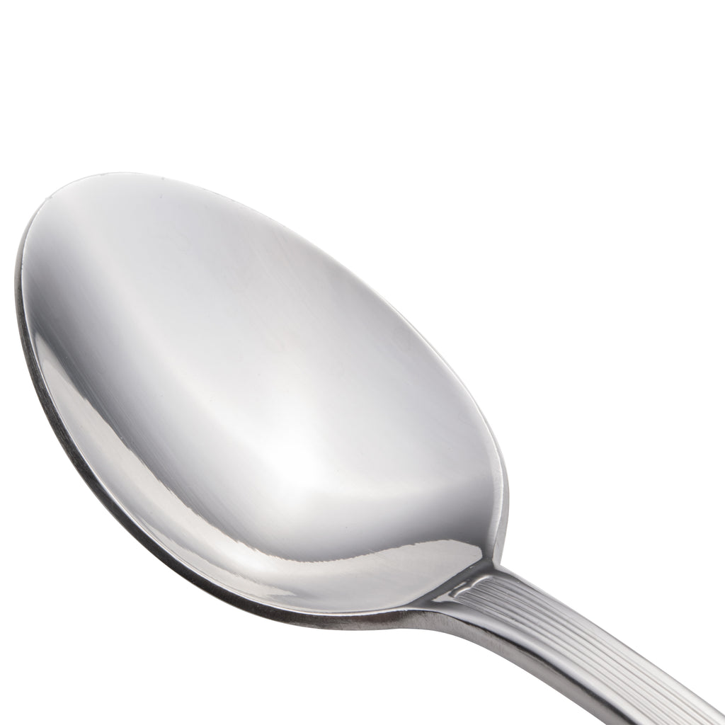 Walco 1807 Bosa Nova 7 1/8" 18/0 Stainless Steel Heavy Weight Dessert Spoon - 12/Pack
