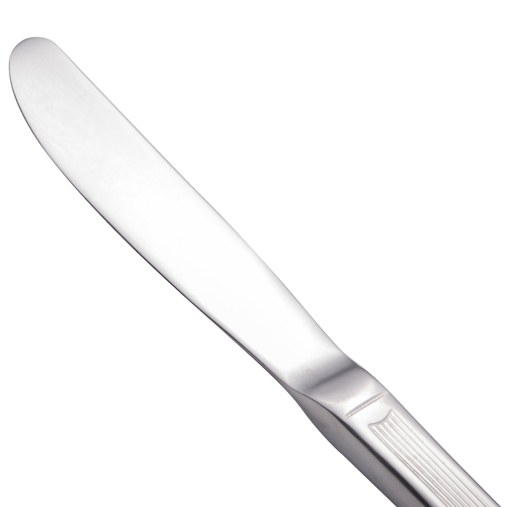 Walco 1811 Bosa Nova 7 1/2" 18/0 Stainless Steel Heavy Weight Butter Knife - 12/Pack