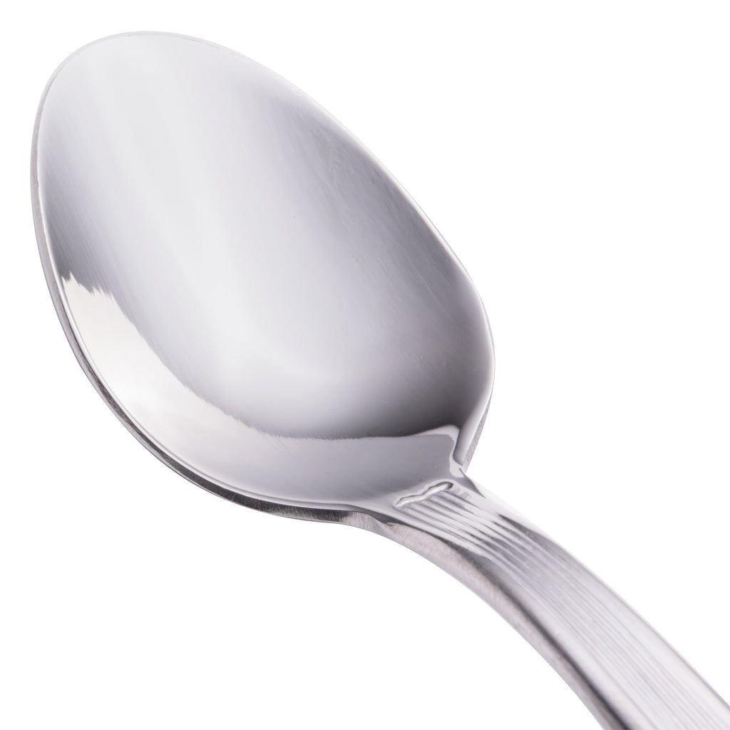Walco 1829 Bosa Nova 4 9/16" 18/0 Stainless Steel Heavy Weight Demitasse Spoon - 12/Pack