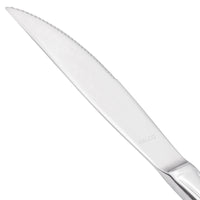 Walco 9722 Prim 9 5/16" 18/10 Stainless Steel Extra Heavy Weight Solid Handle Steak Knife - 12/Pack