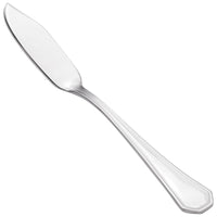 Walco 9739 Prim 7 5/8" 18/10 Stainless Steel Extra Heavy Weight Flat Handle Fish Knife - 12/Pack