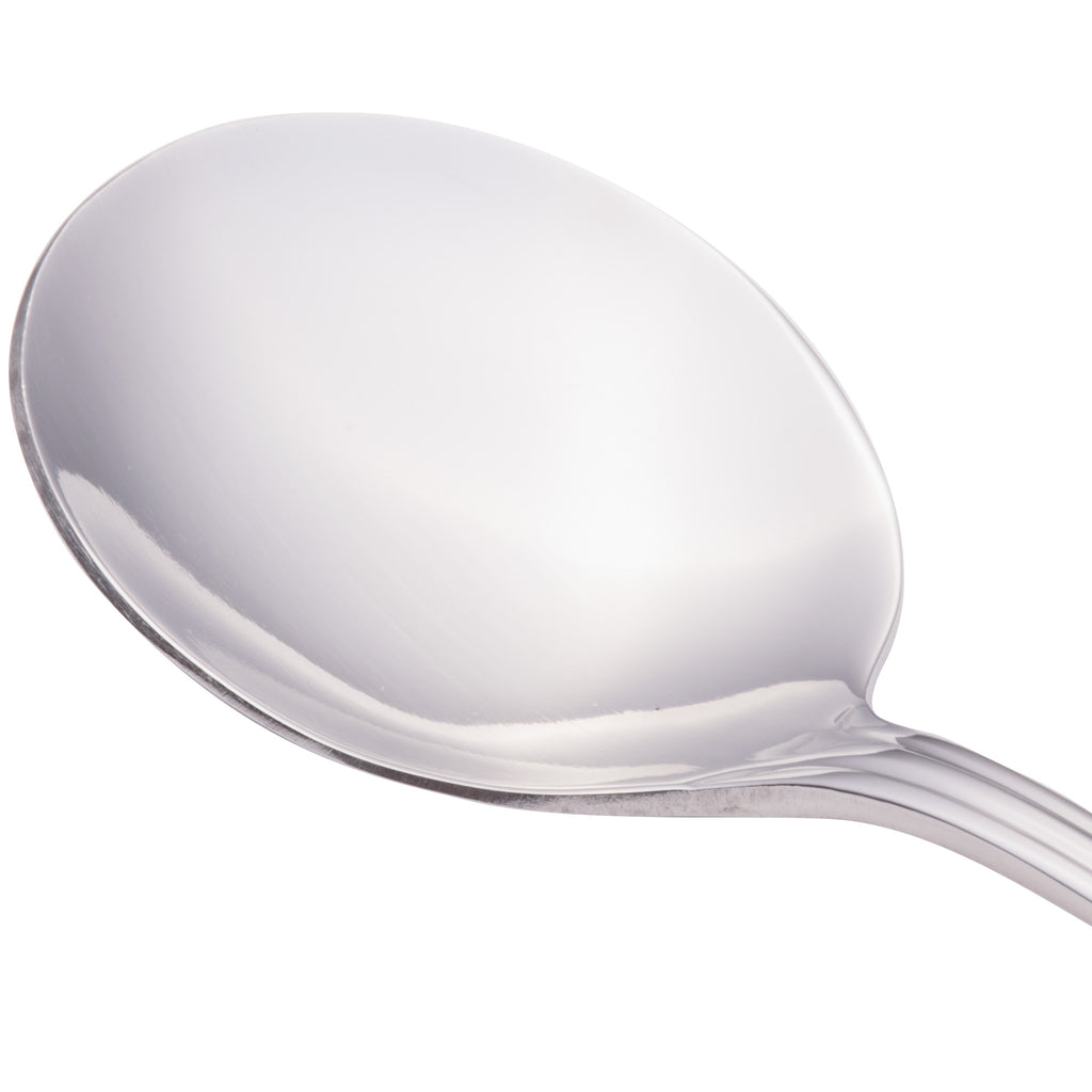 Walco 7912 Balance 6 3/8" 18/0 Stainless Steel Heavy Weight Bouillon Spoon - 12/Pack