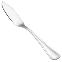 Walco 9639 Ultra 7 5/8" 18/10 Stainless Steel Extra Heavy Weight Flat Handle Fish Knife - 12/Pack