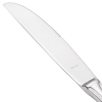 Walco 9625 Ultra 9 1/8" 18/10 Stainless Steel Extra Heavy Weight Hollow Handle Dinner Knife - 12/Pack