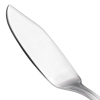 Walco 9639 Ultra 7 5/8" 18/10 Stainless Steel Extra Heavy Weight Flat Handle Fish Knife - 12/Pack