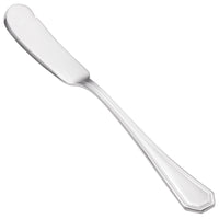 Walco 9710 Prim 6 13/16" 18/10 Stainless Steel Extra Heavy Weight Flat Handle Butter Spreader - 12/Pack