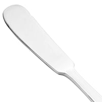 Walco 1810 Bosa Nova 6 3/4" 18/0 Stainless Steel Heavy Weight Butter Spreader - 12/Pack