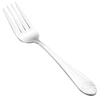 Walco 8006 Art Deco 7 1/8" 18/10 Stainless Steel Extra Heavy Weight Salad Fork - 12/Pack