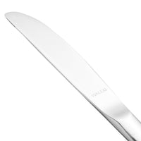 Walco 8011 Art Deco 7 1/16" 18/10 Stainless Steel Extra Heavy Weight Solid Handle Butter Knife - 12/Pack