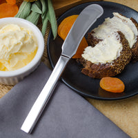 Walco 0911 Semi 6 11/16" 18/10 Stainless Steel Extra Heavy Weight Butter Knife - 12/Pack