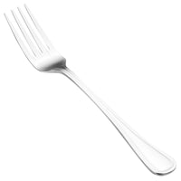 Walco 71051S Marcie 8 1/8" 18/0 Stainless Steel Heavy Weight Short European Table Fork - 12/Pack