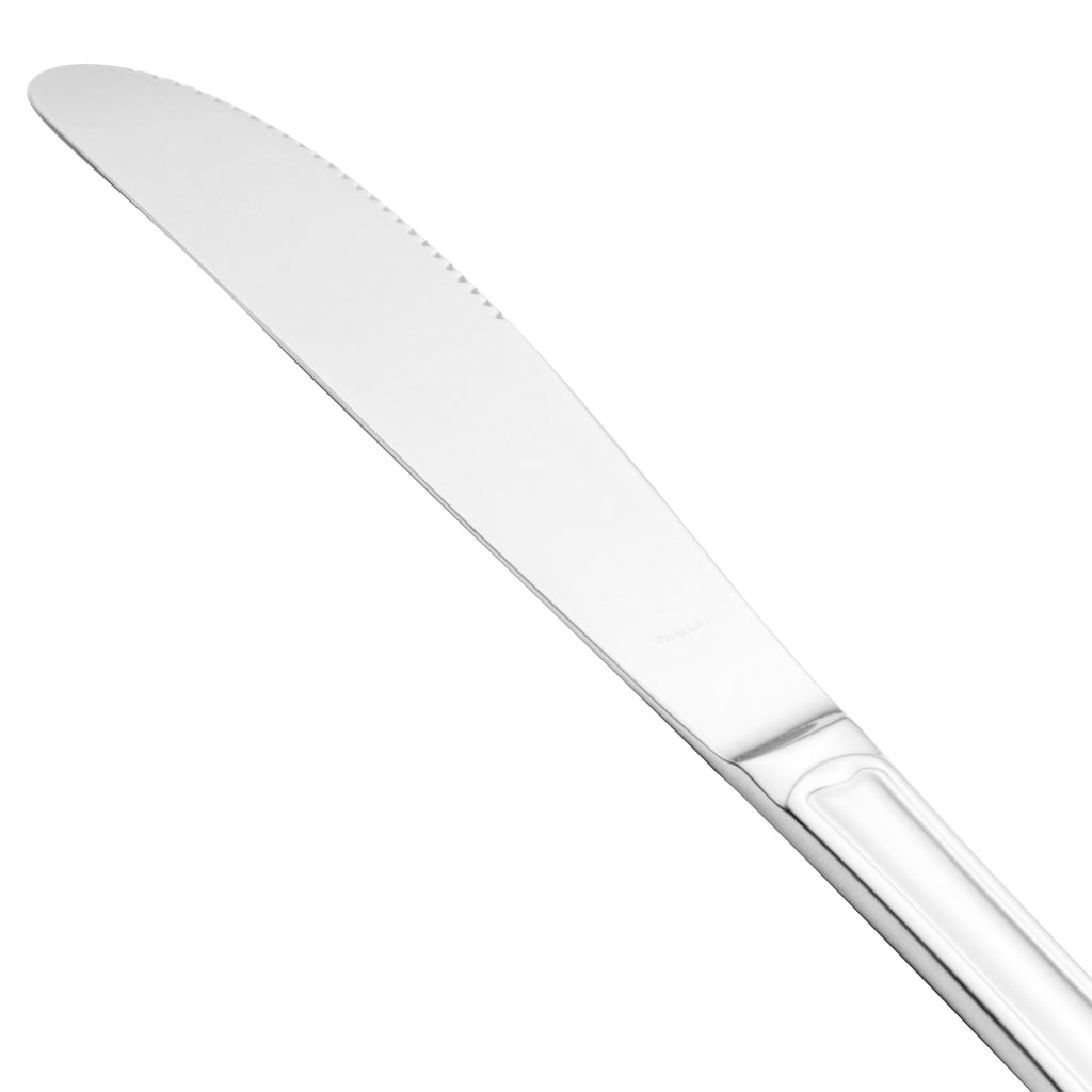Walco 90451 Barony 9 3/16" 18/0 Stainless Steel Heavy Weight European Table Knife - 12/Pack
