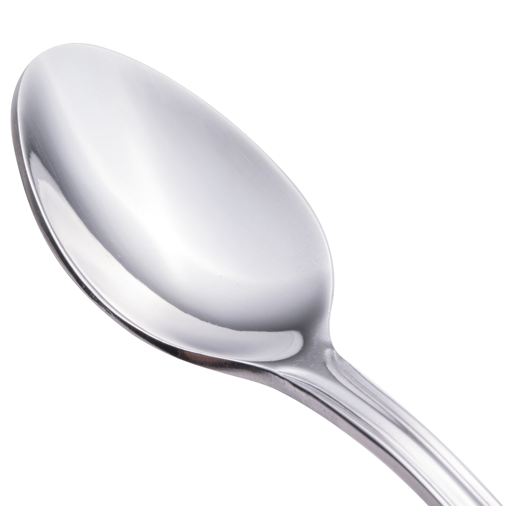 Walco 3529 Lisbon 4 1/2" 18/0 Stainless Steel Heavy Weight Demitasse Spoon - 12/Pack