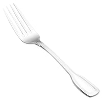 Walco 93051 Luxor 8 1/8" 18/10 Stainless Steel Extra Heavy Weight European Table Fork - 12/Pack