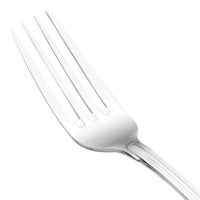 Walco 93051 Luxor 8 1/8" 18/10 Stainless Steel Extra Heavy Weight European Table Fork - 12/Pack