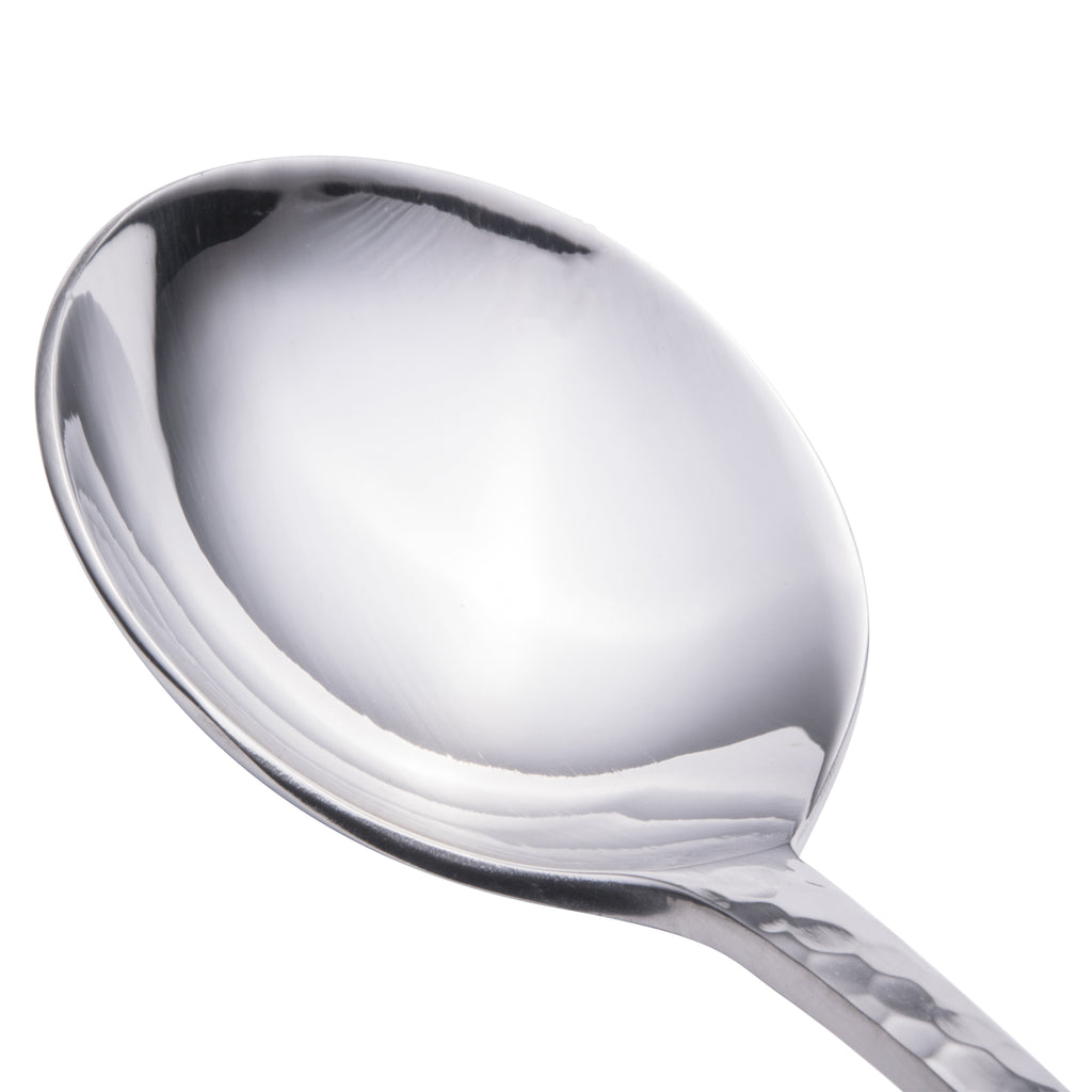Walco 6312 Ironstone 6" 18/10 Stainless Steel Extra Heavy Weight Bouillon Spoon - 12/Pack